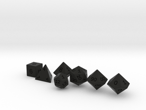 Gambler's Set in Black Smooth Versatile Plastic: Small