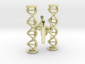 DNA Cufflinks for HGW in 14k Gold Plated Brass
