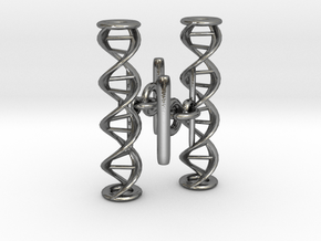 DNA Cufflinks for HGW in Polished Silver (Interlocking Parts)