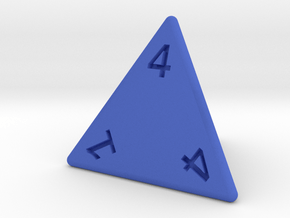 Gambler's D4 in Blue Smooth Versatile Plastic: Small