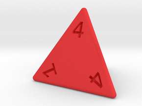 Gambler's D4 in Red Smooth Versatile Plastic: Small