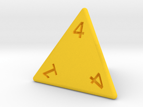 Gambler's D4 in Yellow Smooth Versatile Plastic: Small