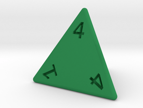 Gambler's D4 in Green Smooth Versatile Plastic: Small
