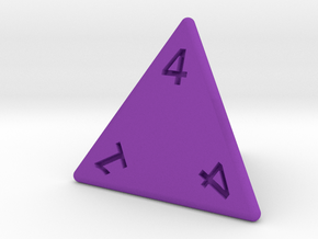 Gambler's D4 in Purple Smooth Versatile Plastic: Small