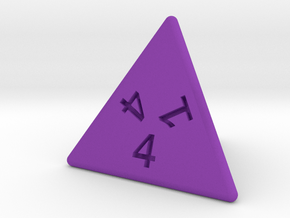 Gambler's D4 (bottom edge) in Purple Smooth Versatile Plastic: Small