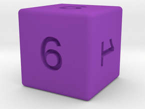 Gambler's D6 in Purple Smooth Versatile Plastic: Small