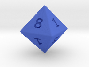 Gambler's D8 in Blue Smooth Versatile Plastic: Small