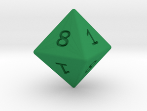 Gambler's D8 in Green Smooth Versatile Plastic: Small