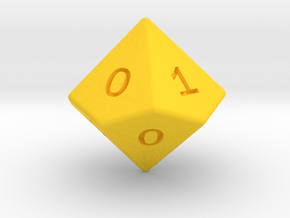 Gambler's D10 (ones) in Yellow Smooth Versatile Plastic: Small