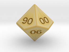 Gambler's D10 (tens) in Tan Fine Detail Plastic: Small