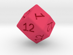 Gambler's D12 (rhombic) in Pink Smooth Versatile Plastic: Small