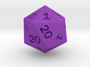 Coinflip D20 in Purple Smooth Versatile Plastic: Small