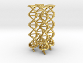 DNA Set of 4 in Polished Brass (Interlocking Parts)