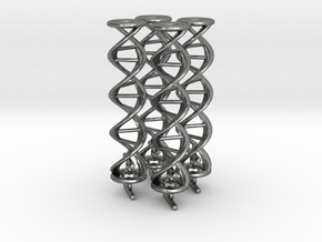 DNA Set of 4 in Polished Silver (Interlocking Parts)