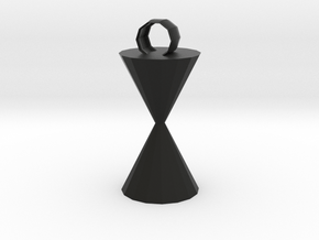 Time Pendant in Black Smooth Versatile Plastic