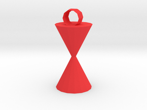 Time Pendant in Red Smooth Versatile Plastic