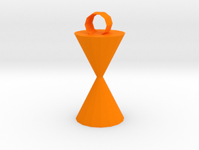 Time Pendant in Orange Smooth Versatile Plastic