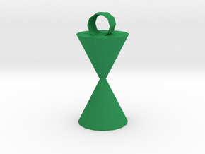 Time Pendant in Green Smooth Versatile Plastic