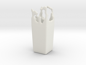 Splash Vase in White Natural Versatile Plastic