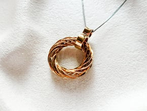 Torus Pendant in Polished Brass (Interlocking Parts)