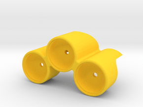 R/C 3-pot Pyramid Light Pod in Yellow Smooth Versatile Plastic