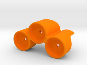 R/C 3-pot Pyramid Light Pod in Orange Smooth Versatile Plastic