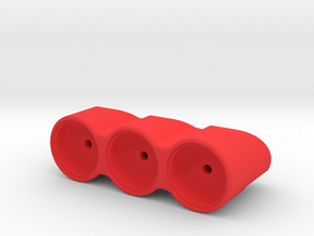 R/C 3-pot Flat Light Pod in Red Smooth Versatile Plastic