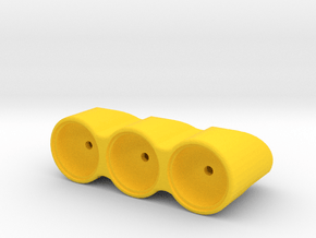 R/C 3-pot Flat Light Pod in Yellow Smooth Versatile Plastic