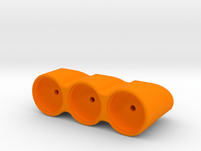 R/C 3-pot Flat Light Pod in Orange Smooth Versatile Plastic