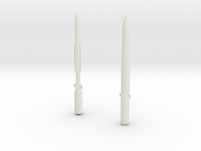 1/32 Scale SM-3 Block I and II Missile in White Natural Versatile Plastic