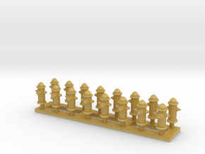 16 HO fire hydrants for printing in Tan Fine Detail Plastic