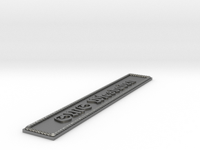 Nameplate SMS Wiesbaden in Natural Silver