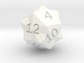 Star Cut D12 in White Smooth Versatile Plastic: Small