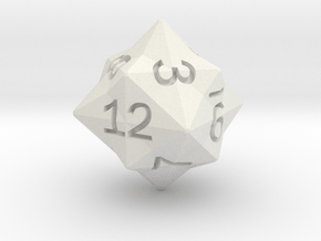 Star Cut D12 (rhombic) in White Natural Versatile Plastic: Small
