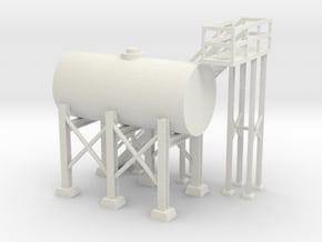 HO Fuel Tank and Stairs in White Natural Versatile Plastic