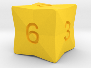 Star Cut D6 in Yellow Smooth Versatile Plastic: Small