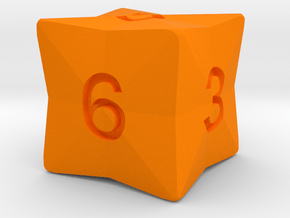 Star Cut D6 in Orange Smooth Versatile Plastic: Small