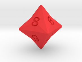 Star Cut D8 in Red Smooth Versatile Plastic: Small