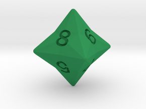 Star Cut D8 in Green Smooth Versatile Plastic: Small