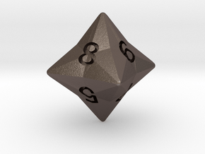 Star Cut D8 in Polished Bronzed-Silver Steel: Large