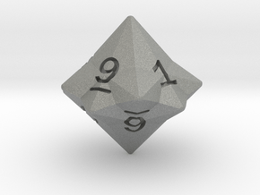 Star Cut D10 (ones) in Gray PA12: Small