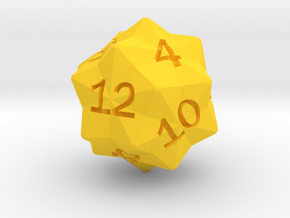 Star Cut D12 in Yellow Smooth Versatile Plastic: Small