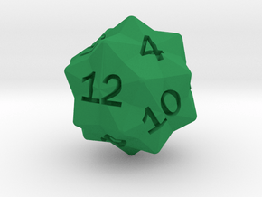 Star Cut D12 in Green Smooth Versatile Plastic: Small