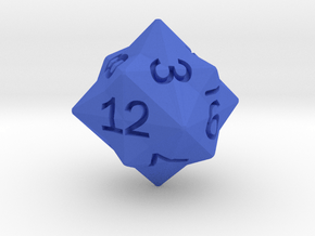 Star Cut D12 (rhombic) in Blue Smooth Versatile Plastic: Small