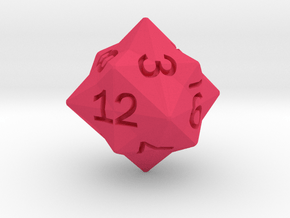 Star Cut D12 (rhombic) in Pink Smooth Versatile Plastic: Small