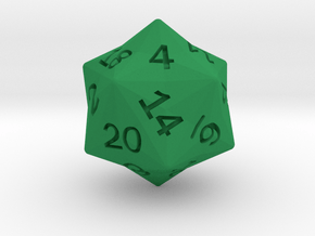 Star Cut D20 in Green Smooth Versatile Plastic: Small