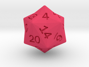 Star Cut D20 in Pink Smooth Versatile Plastic: Small