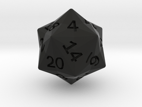 Star Cut D20 in Black Smooth PA12: Small