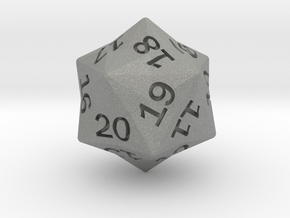 Star Cut D20 (spindown) in Gray PA12: Small