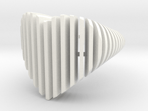 HeartSlicedRing in White Smooth Versatile Plastic: 6.5 / 52.75